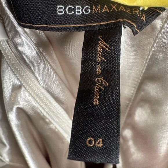 BCBGMaxAzria 100% silk pleated begonia floral dress with pockets size 4 - Picture 6 of 8